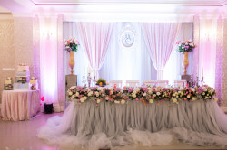 Main Table Backdrop w/ Up Lighting