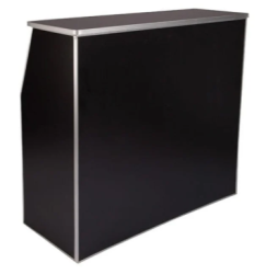 4' Black Portable Bar ~ Catering/Bar Equipment