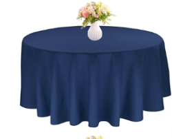 120 Round ~ Navy Blue Table Linens