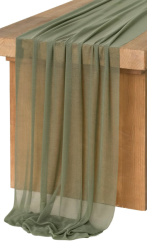 Table Runner ~ Sage Chiffon 120 Table Linens