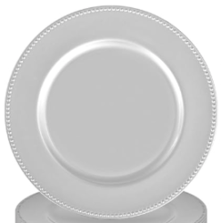 Silver20Beaded20Charger20Plates202 1770135713 Charger Plate (Silver Beaded) ~ Tables & Accessories