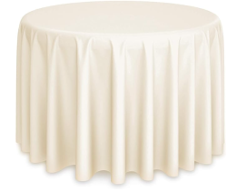 132 Round ~ Ivory Table Linens