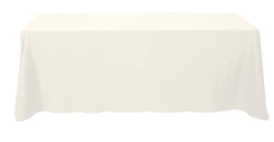 8 ' Rectangle  90x156 ~ Ivory Table Linens